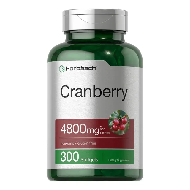 Píldoras de arándano Horbäach, 4800 mg, 300 cápsulas, suplemento