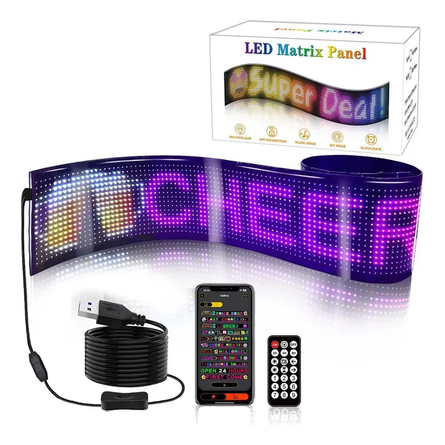 Pantalla Flexible Devil Ojos Led Para Camion 19.2x133cm 1pcs
