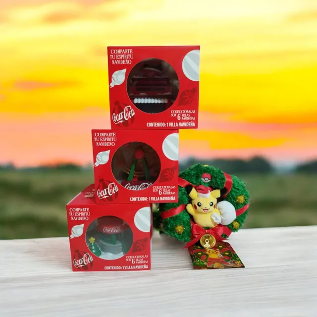 Colección Coca- Cola Villa Navideña 2024 3 Pz Nuevos Modelos
