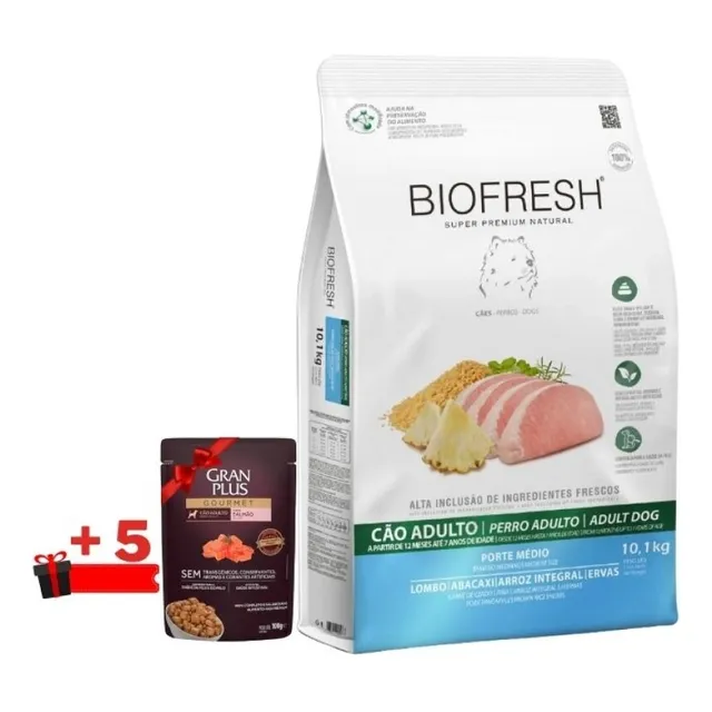 Alimento Biofresh Adulto Cerdo Ananá Raza Media 10kg