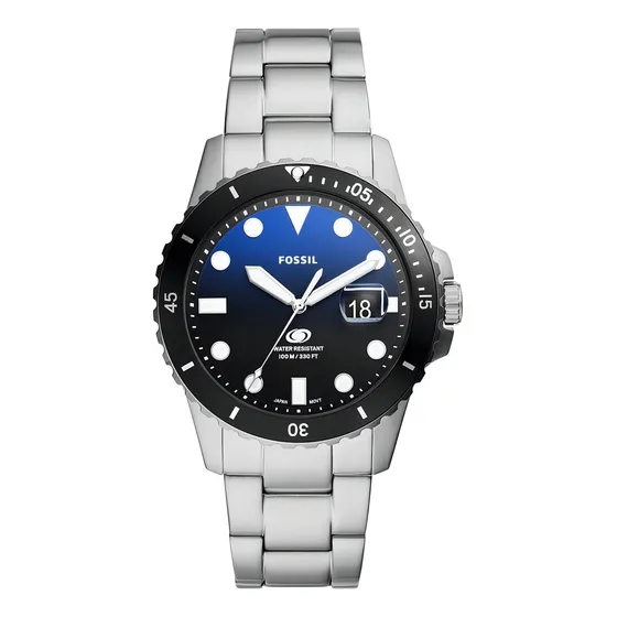 Reloj Fossil Hombre Fossil Blue Acero Silver Mix Color De La Correa Plateado Color Del Bisel Negro Color Del Fondo Multicolor