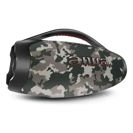 Caixa De Som Boombox Aiwa Aws-bbs-01b 200w Ip66 30hs Cor Cinza Camuflando