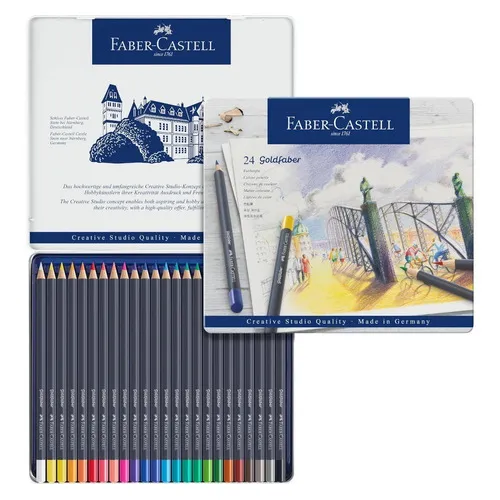 24 Lápices Colores Goldfaber Profesionales Faber Castell