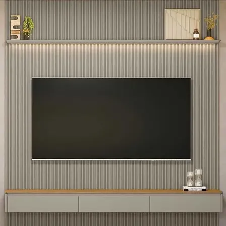 Painel Home P/ Tv 85 Pol Modular 2.2 219cm Gris Linea