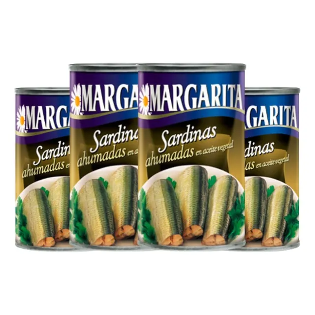 Sardinas Ahumadas Margarita 170gr Pack 4und