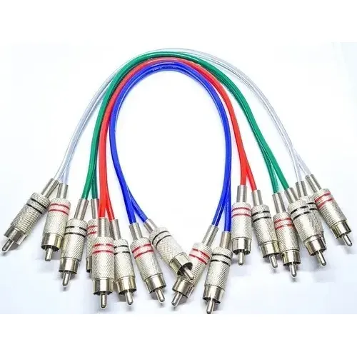Cabo 2+2 Rca 30cm Metal Blindado Profissional Home Theate