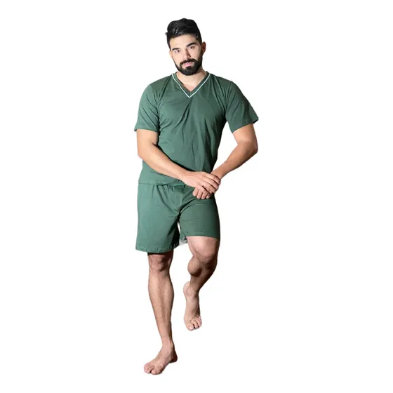 Pijama Masculino Curto 100% Algodão