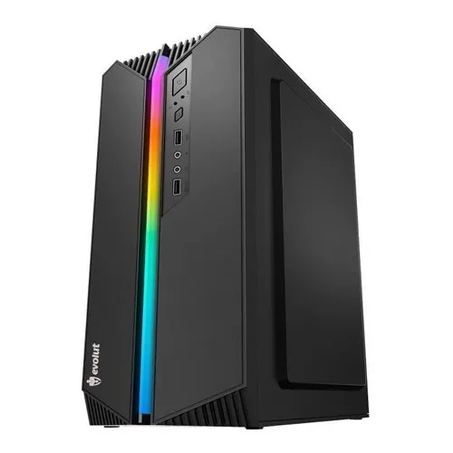 Gabinete Gamer Orcus Eg814 Usb 2.0 3 Baias Evolut Cor Preto
