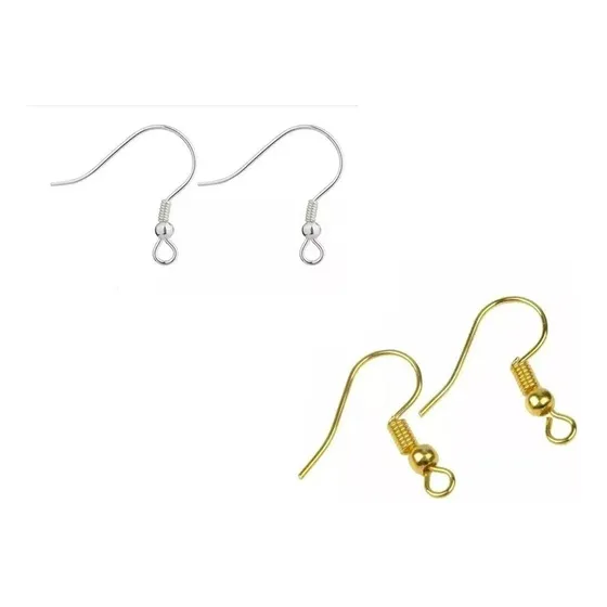 Base Para Brinco Anzol Dourada 20*18mm 50dourado+50prata