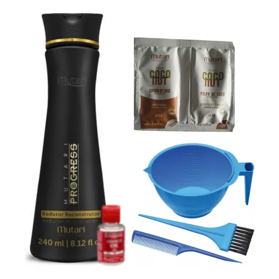 Escova Organica Mutari Progress Sem Formol 240 Ml +6 Itens