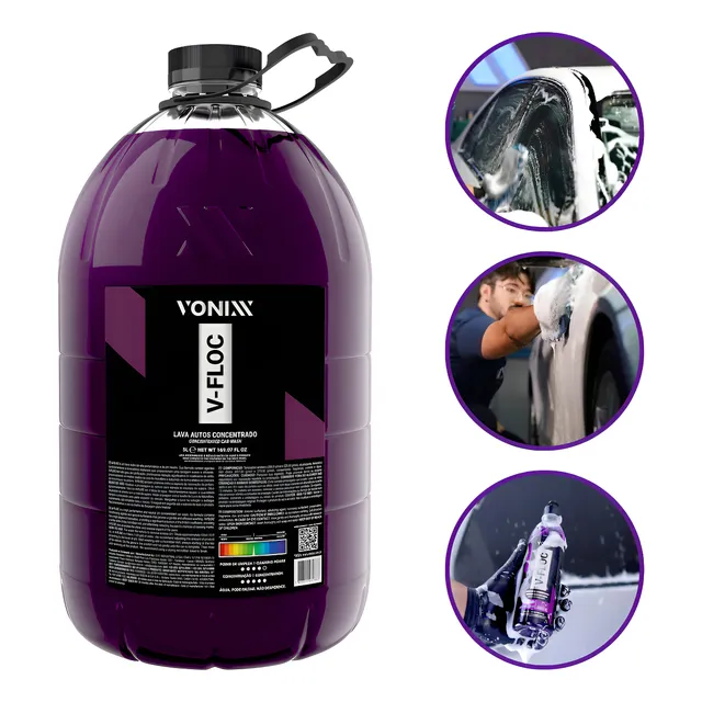 Shampoo Automotivo Lava Auto V-floc Concentrado 5lts Vonixx