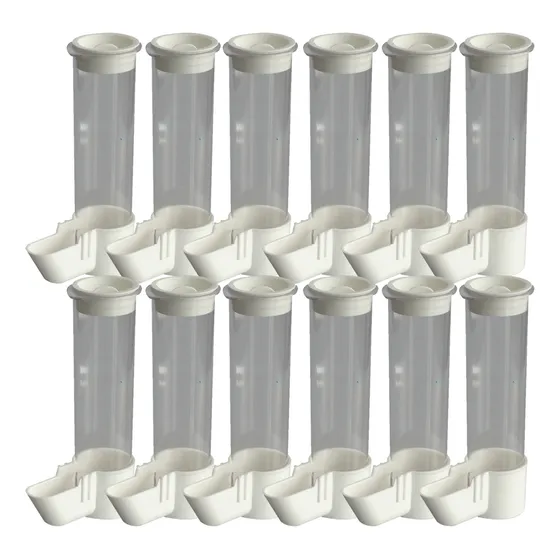 12 Unidades Comedouro Italiano Malha Larga 100ml - Passaros