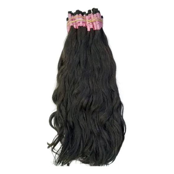 Indiano Cabelo  Lev Humano Ondulado 100g 75/80 Cm Castanho