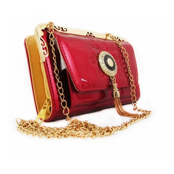 Bolso Cartera Bandolero Patente Con Borla Para Dama 