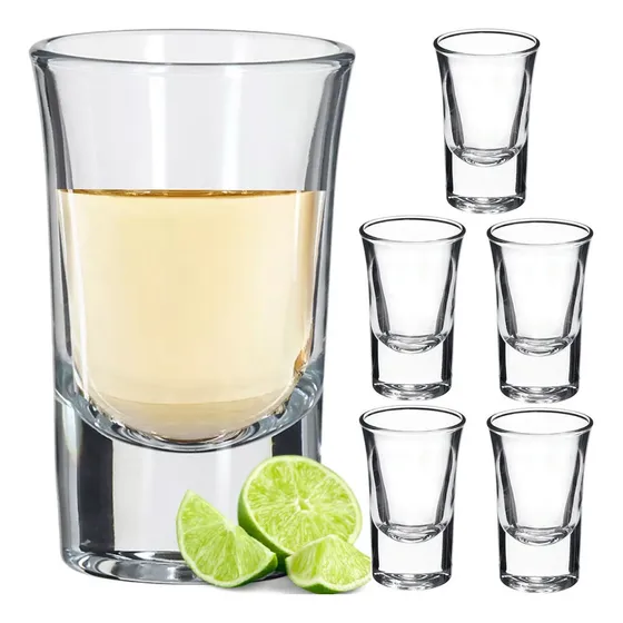 Jogo 12 Copos Shot Dose Vidro Bebidas Cachaça Tequila Vodka Cor Transparente