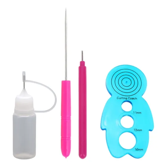 Kit Molde Gabarito Circulos Quilling 2 Estecas E Tubo 10ml