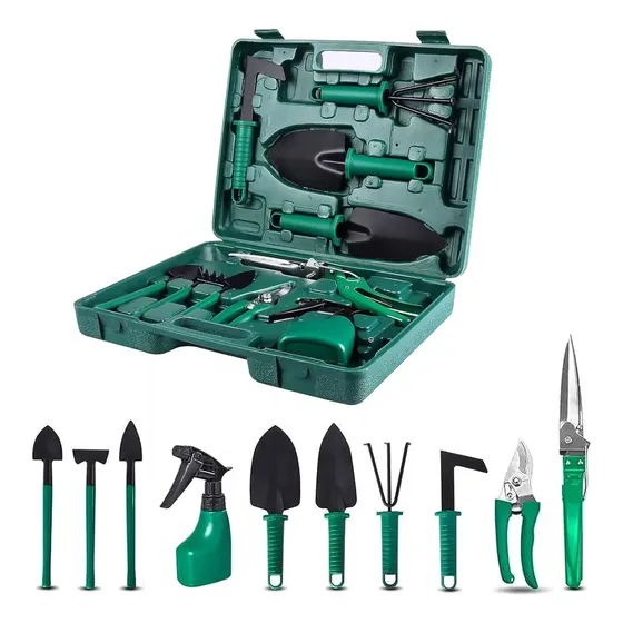 Juego de Herramientas de Jardinería Black Jack de 10 Piezas Color Verde B766