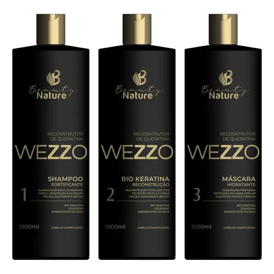 Wezzo Cauterização Profissional Shampoo E Máscara 1l