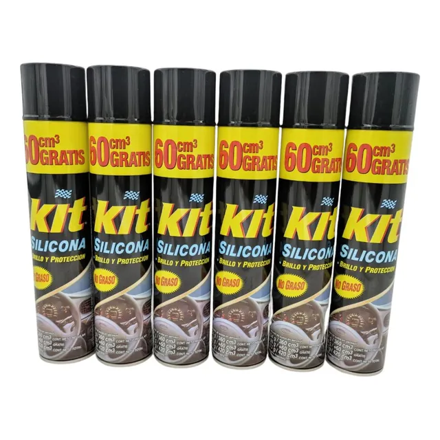 Abrillantador Kit Silicona Spray 420 Ml Auto/camioneta 12uni
