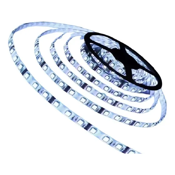 Tira Led Blanca Luz Fria 5m Con Transformador En Clicshop