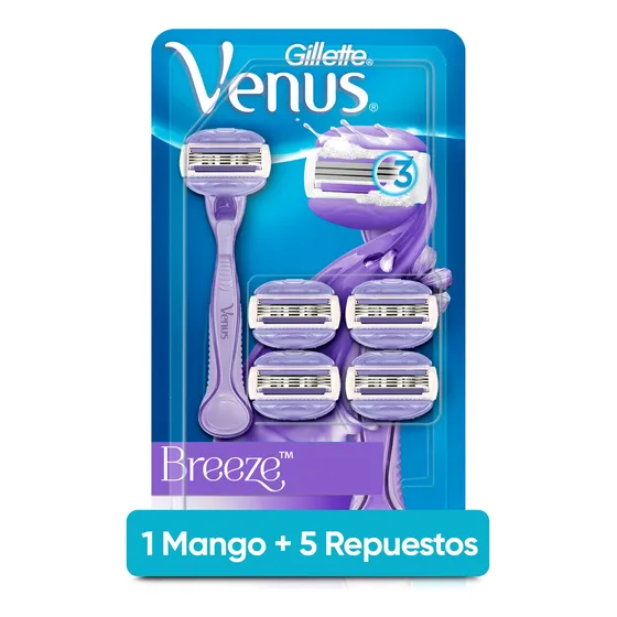 Rastrillo Gillette Venus Mujer 5 Cartuchos Y 1 Rastrillo