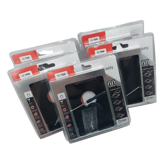 5 Cases Adaptador Caddy 2º Hd Ssd/dvd Para Notebook 12.7mm