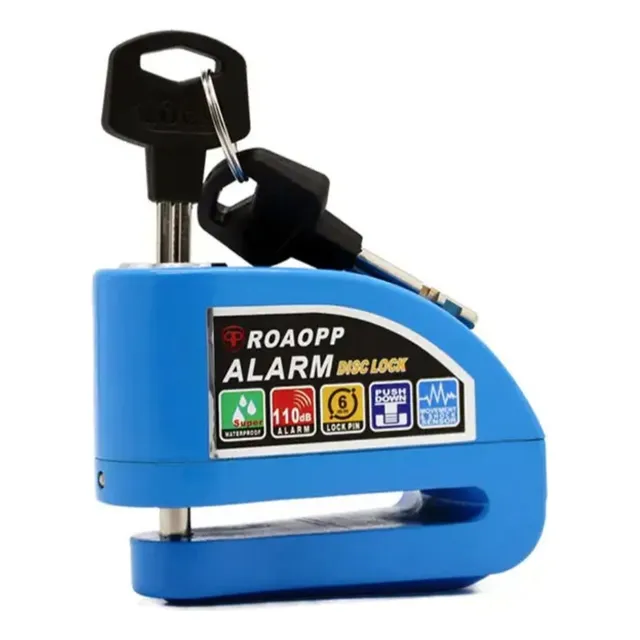 Candado Traba Disco Con Alarma Moto Freno Bici Premium Llave