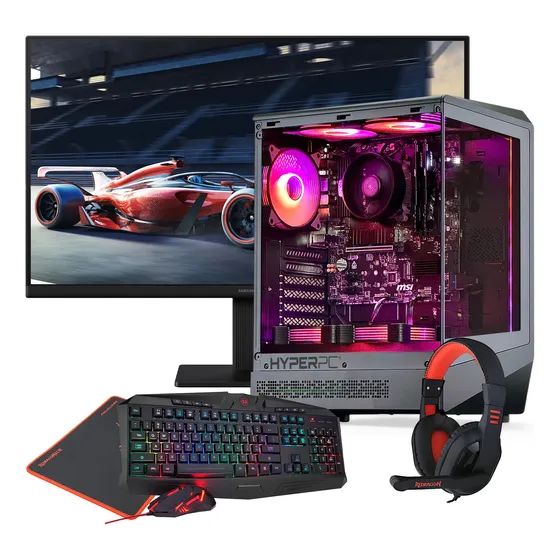 Pc Gamer + Monitor 24 + Perif Ryzen 5 8600g 32gb 1tb 760m
