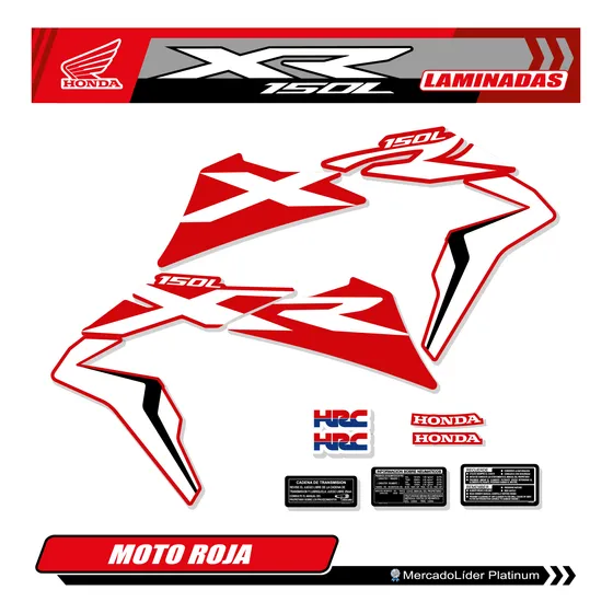 Kit Calcos Gráfica Honda Xr 150 Modelo 2019 - Laminados