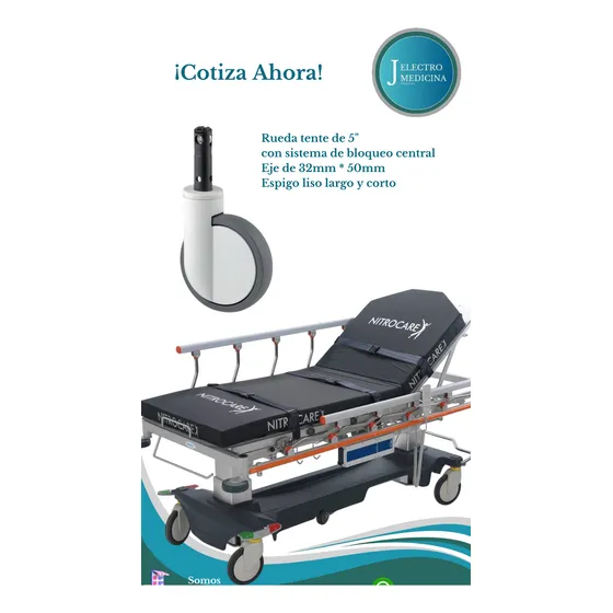 Rueda Tente 5  Con Sistema De Bloqueo Central