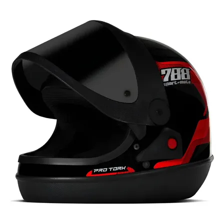Capacete Fechado Sport Moto 788 Vis. Fumê Pro Tork Var.cores