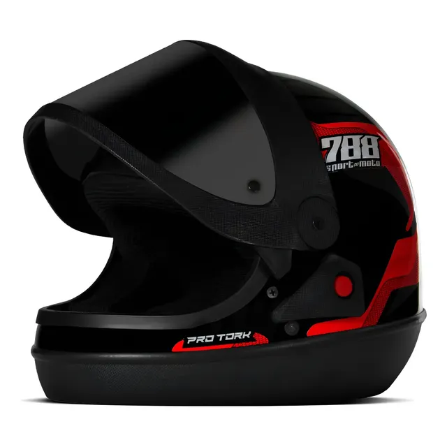 Capacete Fechado Sport Moto 788 Vis. Fumê Pro Tork Var.cores