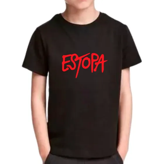 Franela Niños Unisex Estampado Estopa Rojo