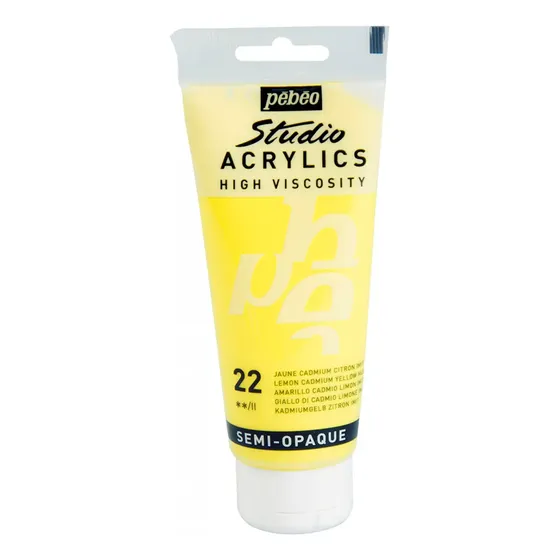 Pintura Studio Acrílica Pebeo 100ml Color 22 Amarillo De Cadmio Limon | Cuotas sin interés
