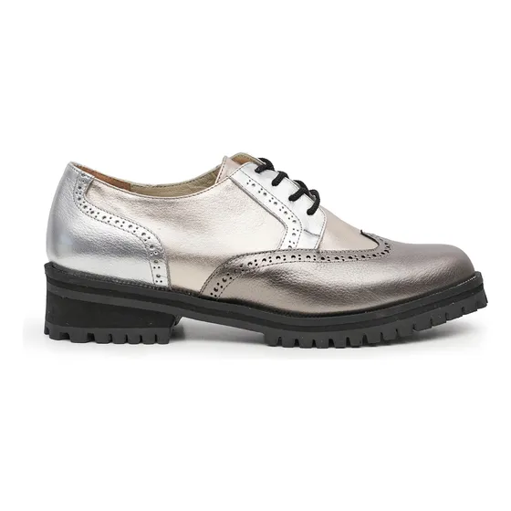Abotinado Mujer Cuero Briganti Zapato Vestir Goma Mccha2947