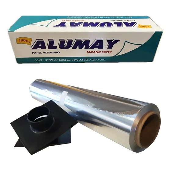 Papel De Aluminio 30 Cm X 100 Metros - 3 Rollos