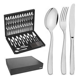 Jogo De Facas Tramontina Maresias Inox Estojo Madeira 76 Pçs Cor Aço Inox Jogo De Facas Tramontina Maresias Inox Estojo Madeira 76 Pçs Cor Aço Inox