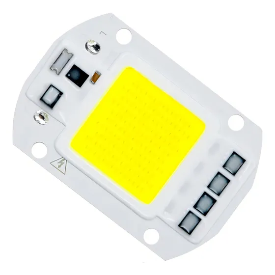 Chip De Led 50w Branco Frio Quente 110v 220v Não Usa Reator Luz Branco-quente