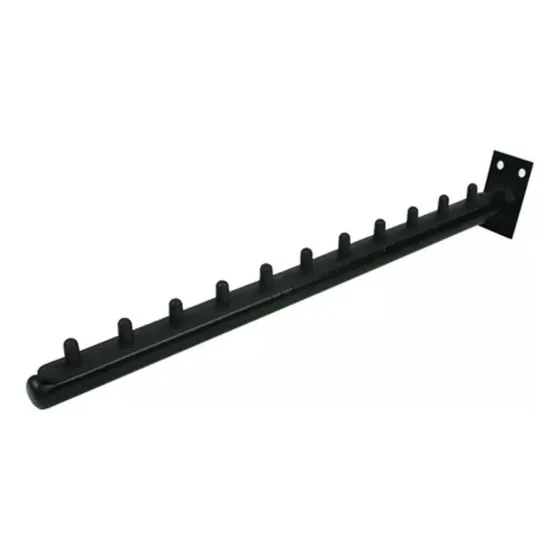 10 Rt Arara P/ Parede Cabideiro Preto 40 Cm 10 Cabides