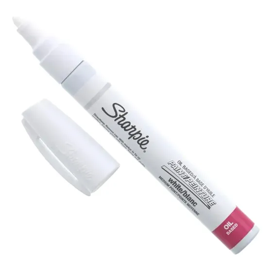 Marcador Sharpie Paint A Base De Aceite Punta Media Color Blanco