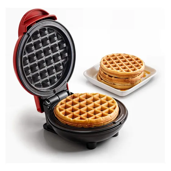 Waflera Eléctrica Mini Antiadherente 220v Para Desayunos, Meriendas Fácil Y Practica Alta Calidad Everest