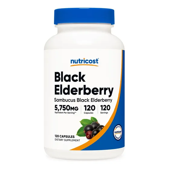 Suplemento Nutricost En Cápsulas De Sabugueiro 575 Mg 120 C