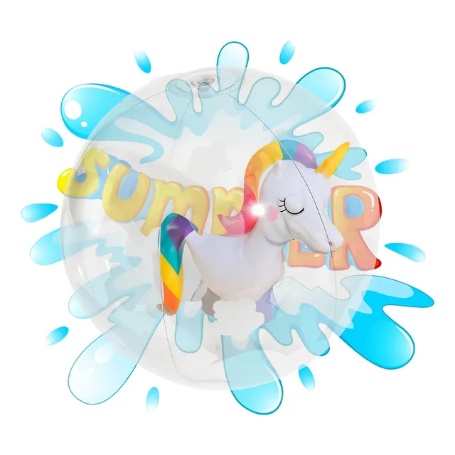 Pelota Inflable Playa Alberca Unicornio Verano Juego Acuatic