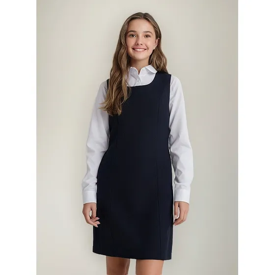 Jumper Azul Niña Escolar Juvenil Uniforme Algodon Colegio