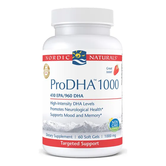 Suplemento Nordic Naturals Prodha 1000 Fresa 60 Gel Suave