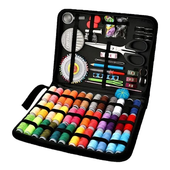 Completo Set De Costura Costurero + 36 Rollos Total 182 Pzas