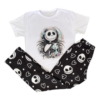 Duo Pijama De Jack Skellington Dama Hombre Duo Pijama De Jack Skellington Dama Hombre