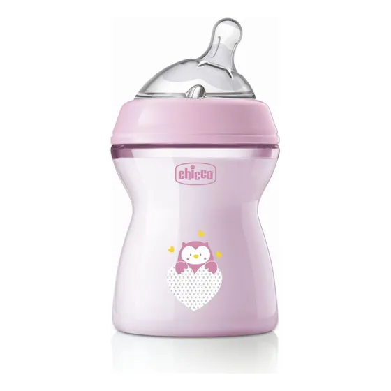 Chicco Biberón Natural Feeling 250 Ml Rosa Para Bebés