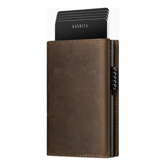 Billetera Premium Tres Cuerpos Cuero Premium Con Monedero