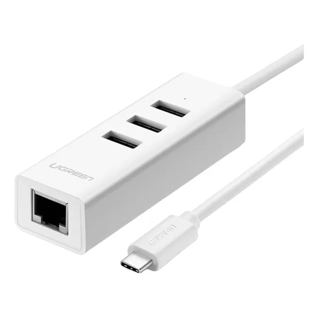 Adaptador Usb Tipo C A 3 Puertos Usb 2.0 Y Rj45 Ugreen